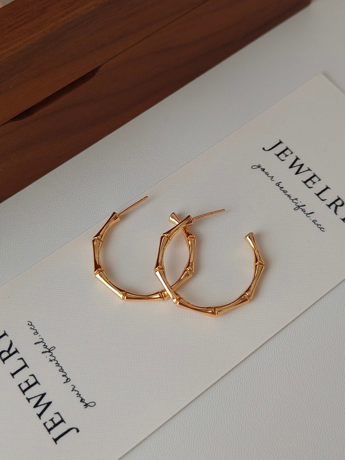 Bamboo Hoop Earrings