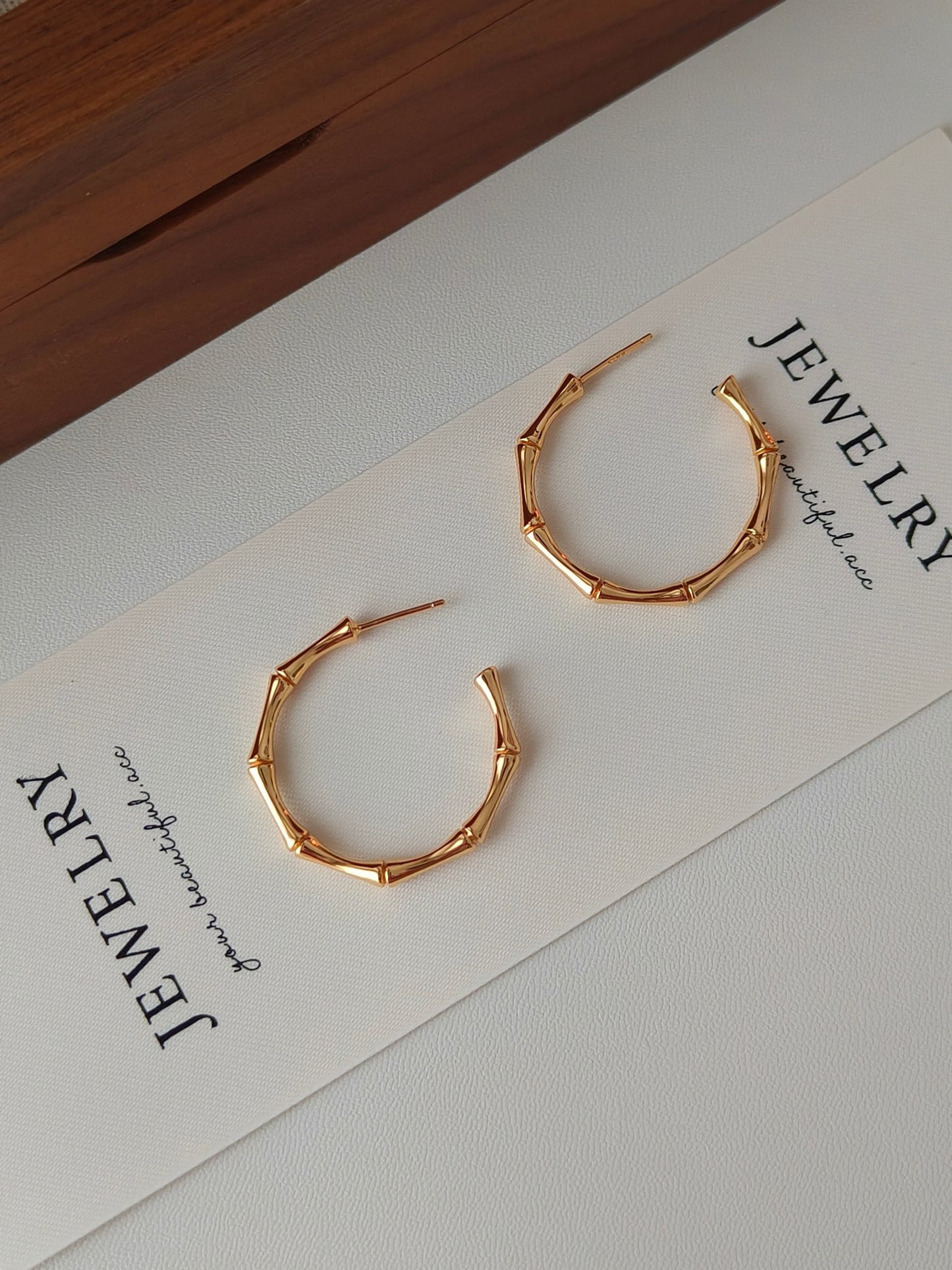 Bamboo Hoop Earrings