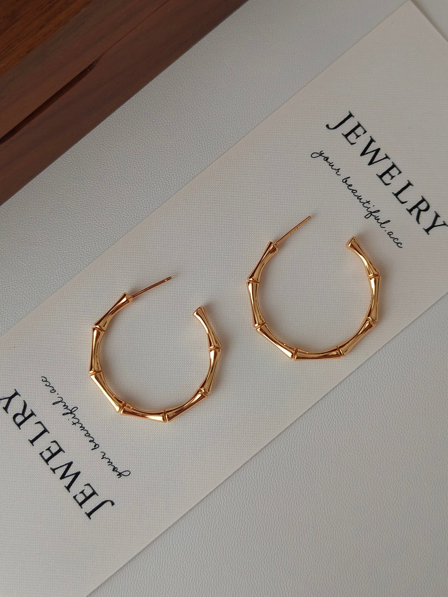 Bamboo Hoop Earrings