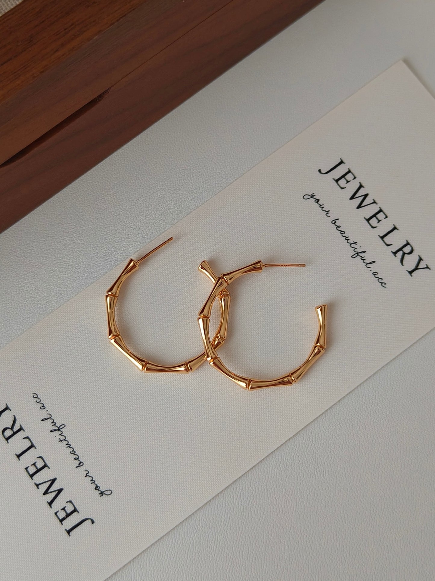 Bamboo Hoop Earrings