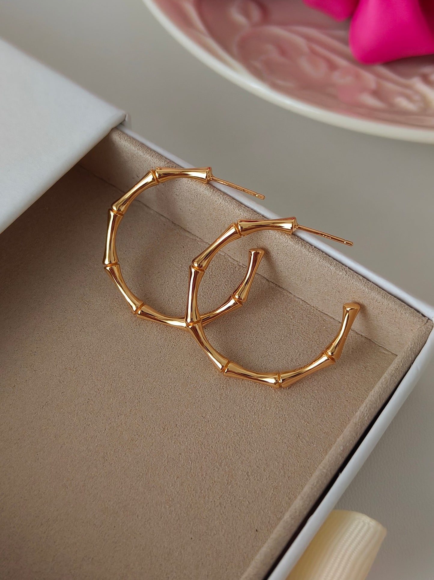 Bamboo Hoop Earrings