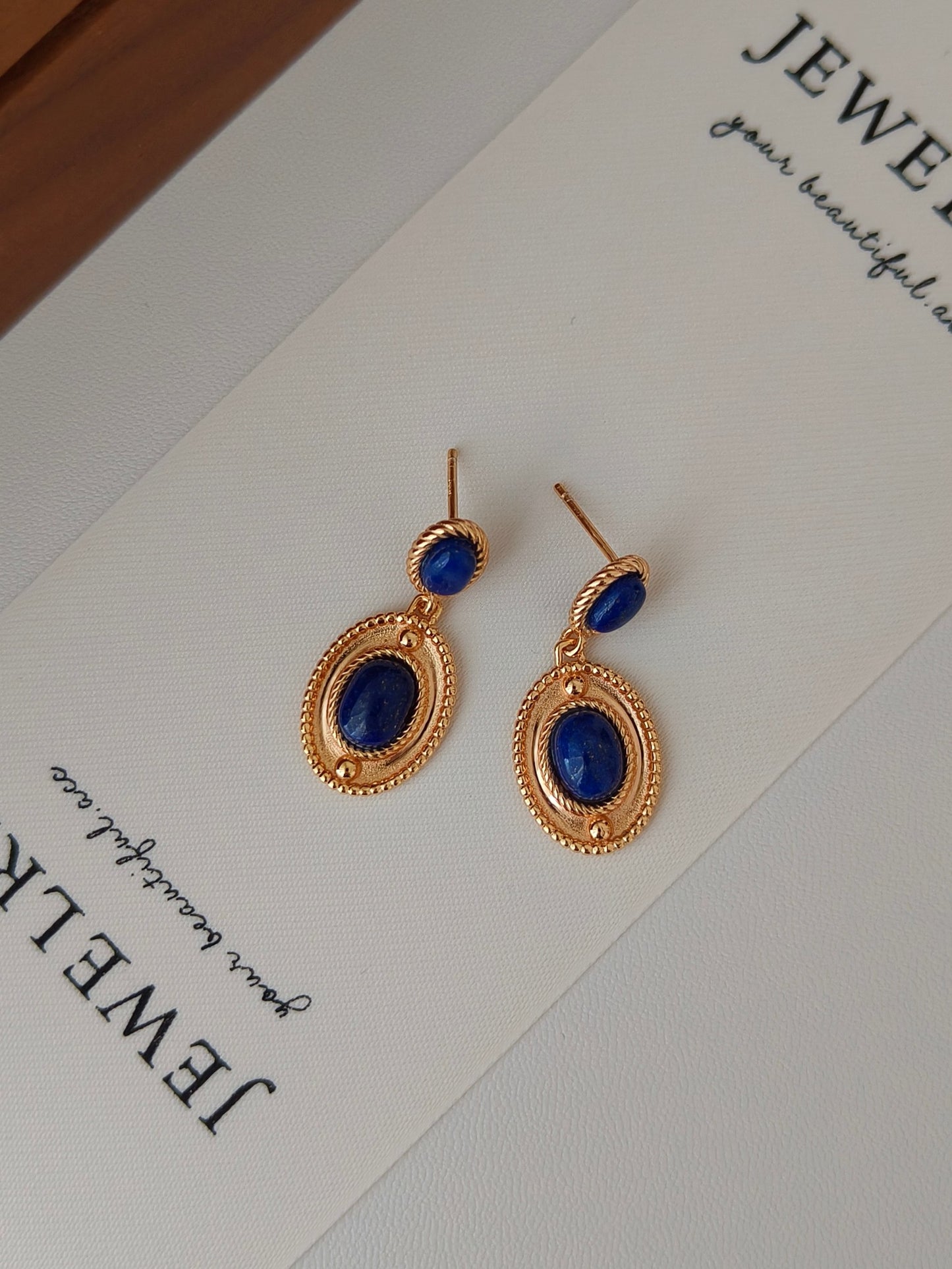 Lapis Lazuli Mirror Earrings