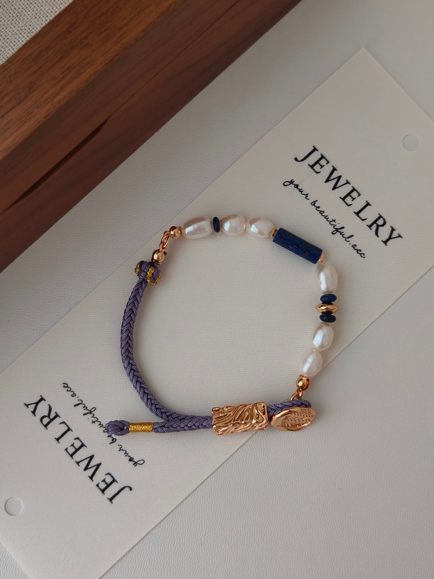 Blue Waven Pearl Bracelet