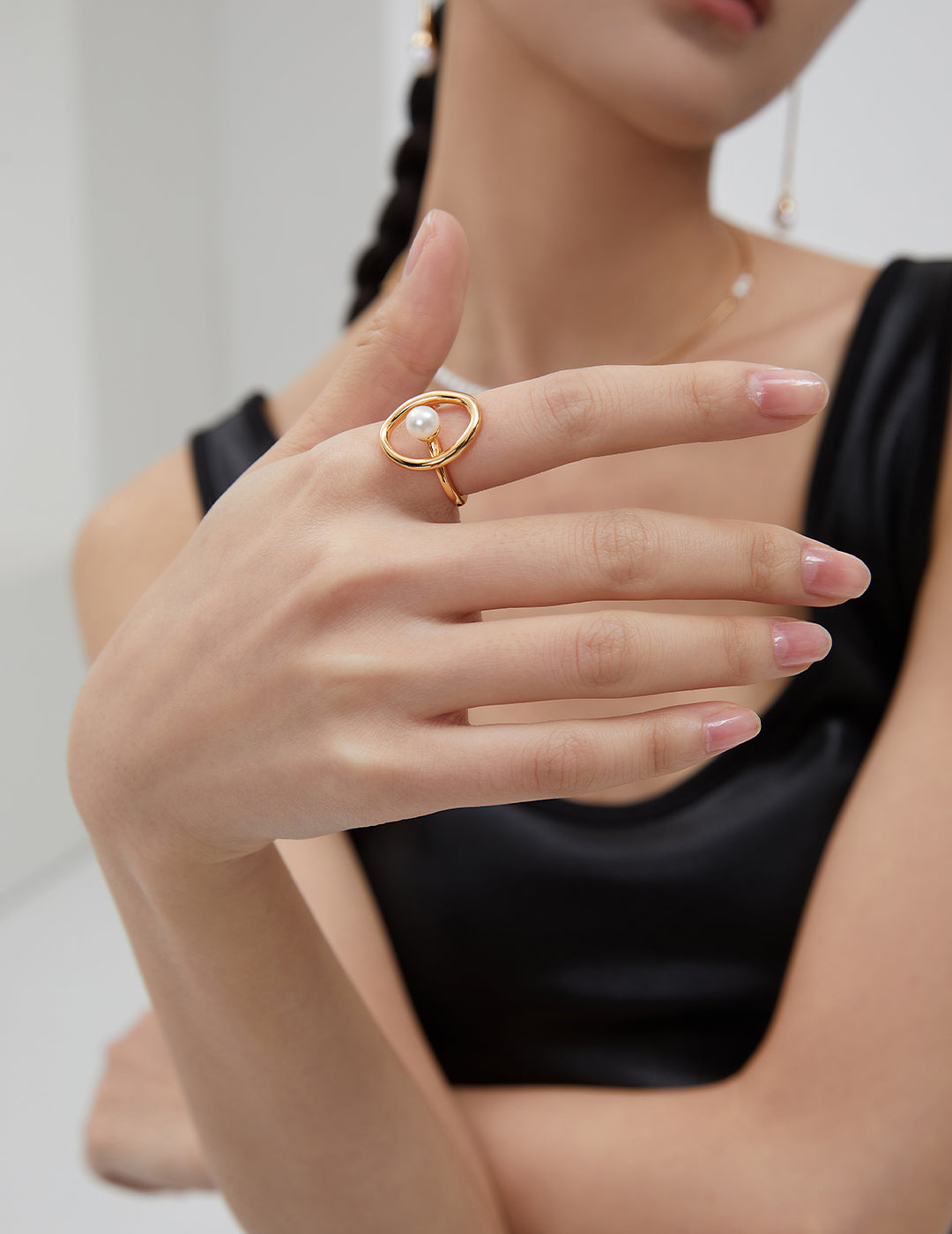 Pearl Orbit Ring