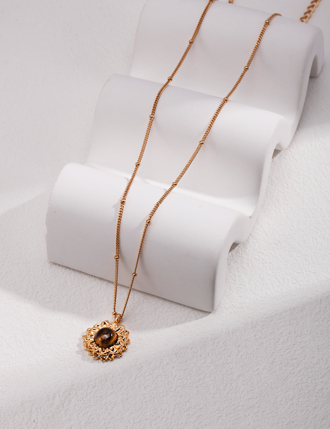 Autumn Sun Tiger Eye Stone Necklace