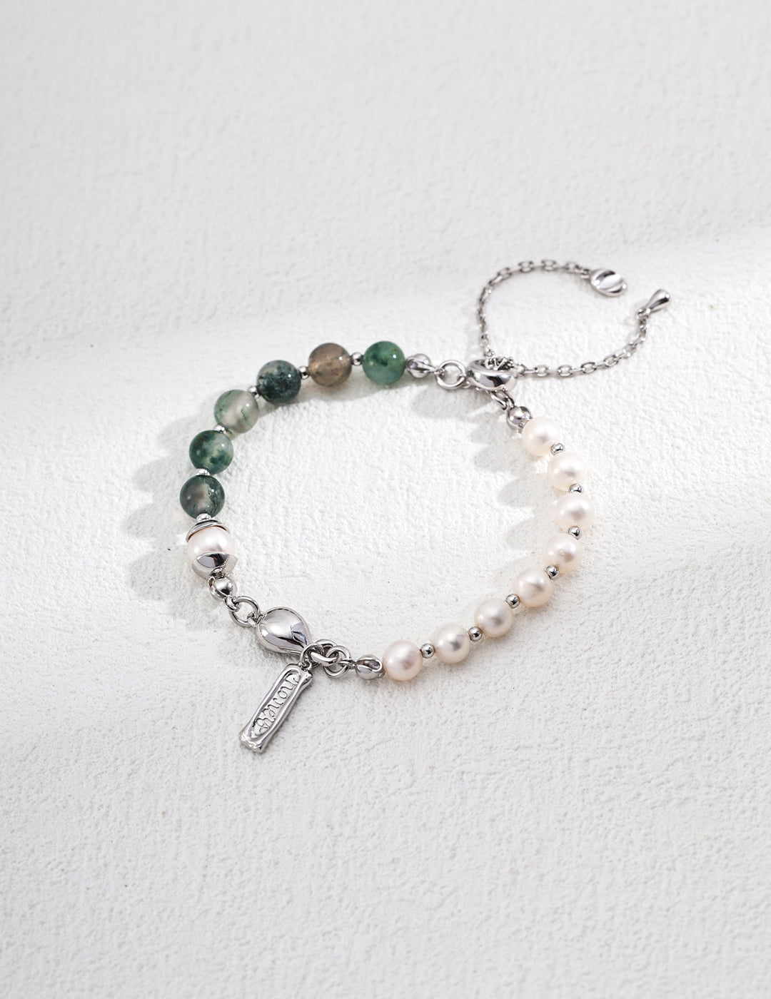 Strawberry Qualtz/ Water Grass Jade Agate Bracelet