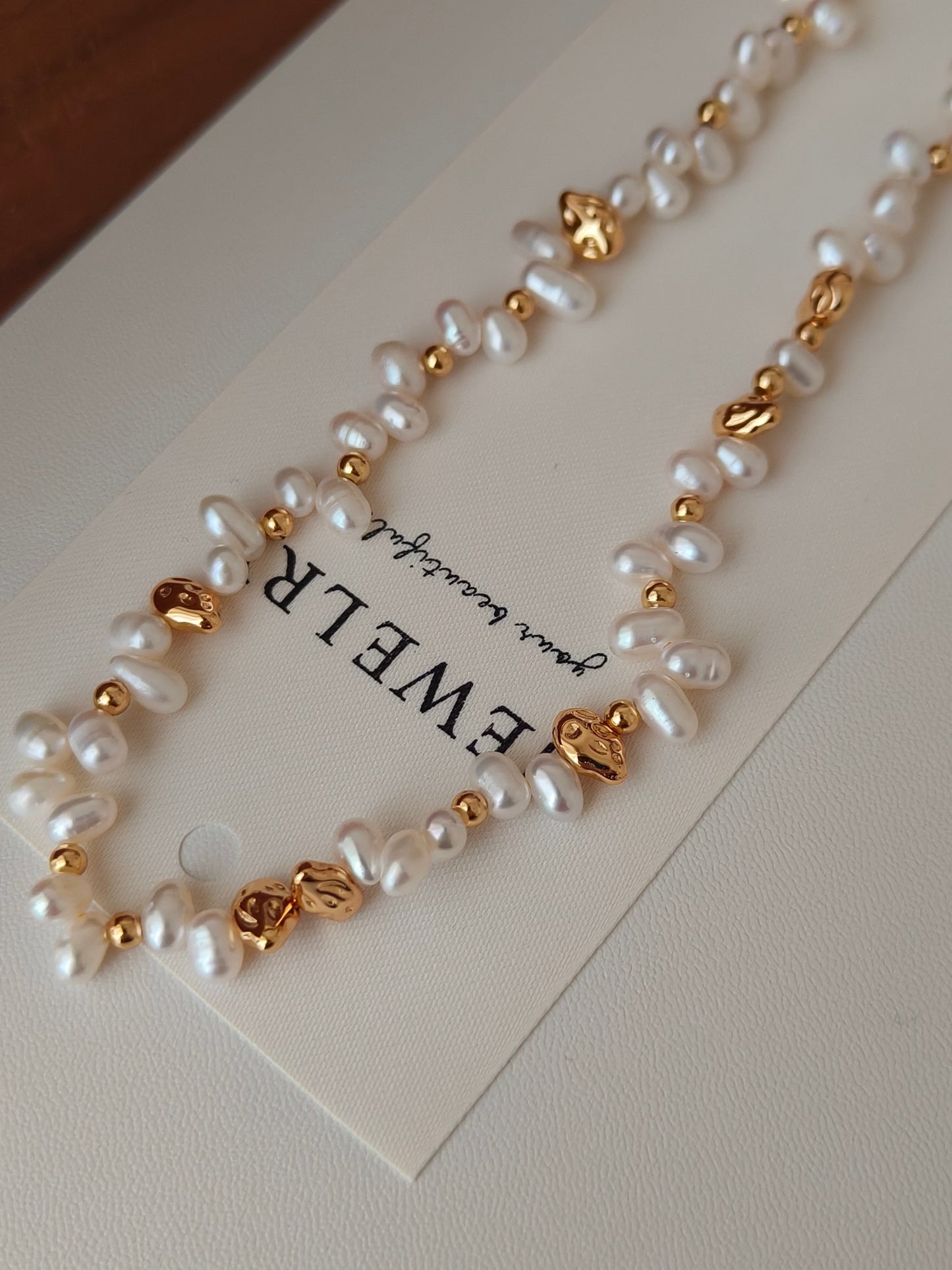 Golden Stepping Stones Necklace