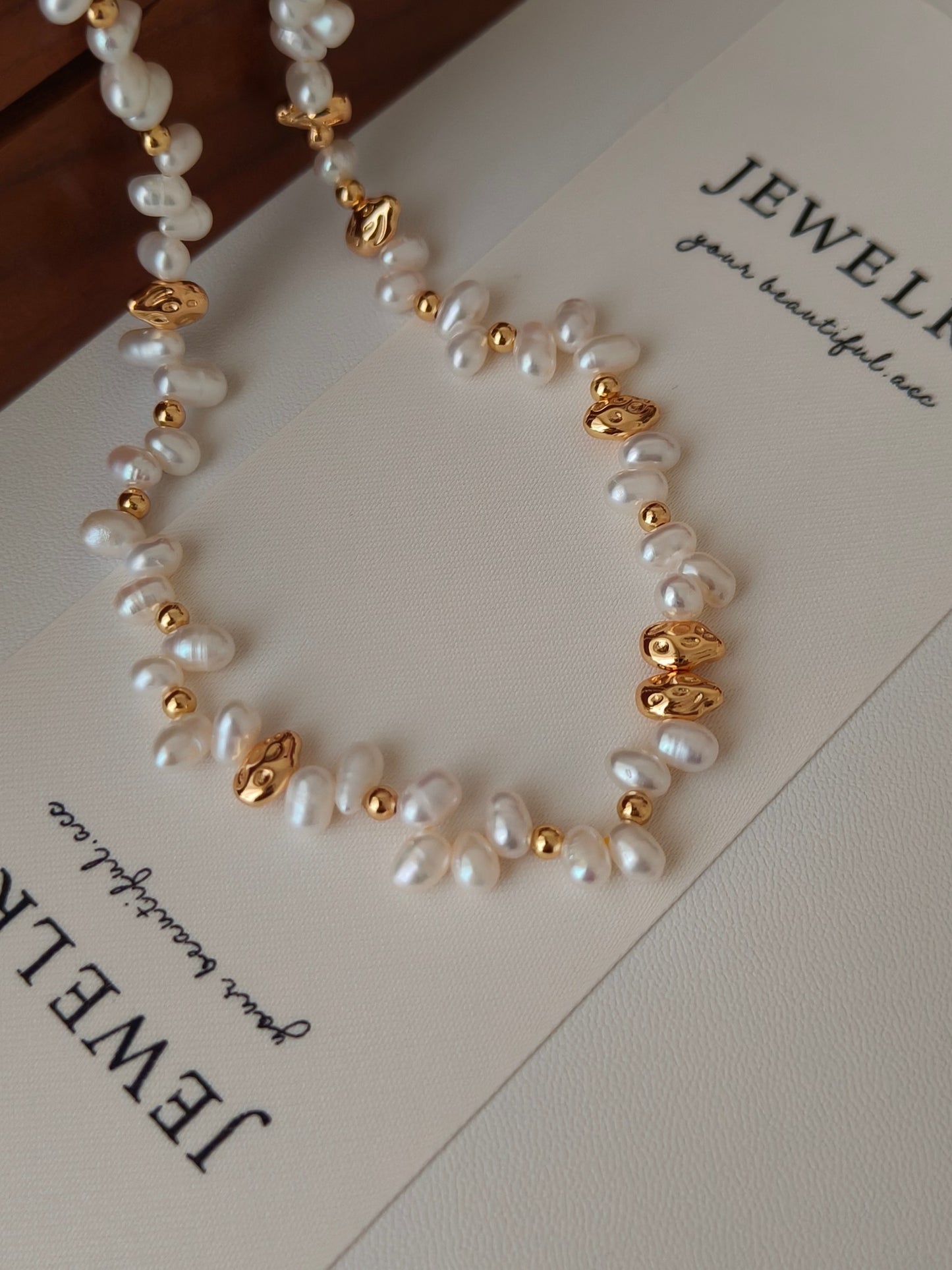 Golden Stepping Stones Necklace
