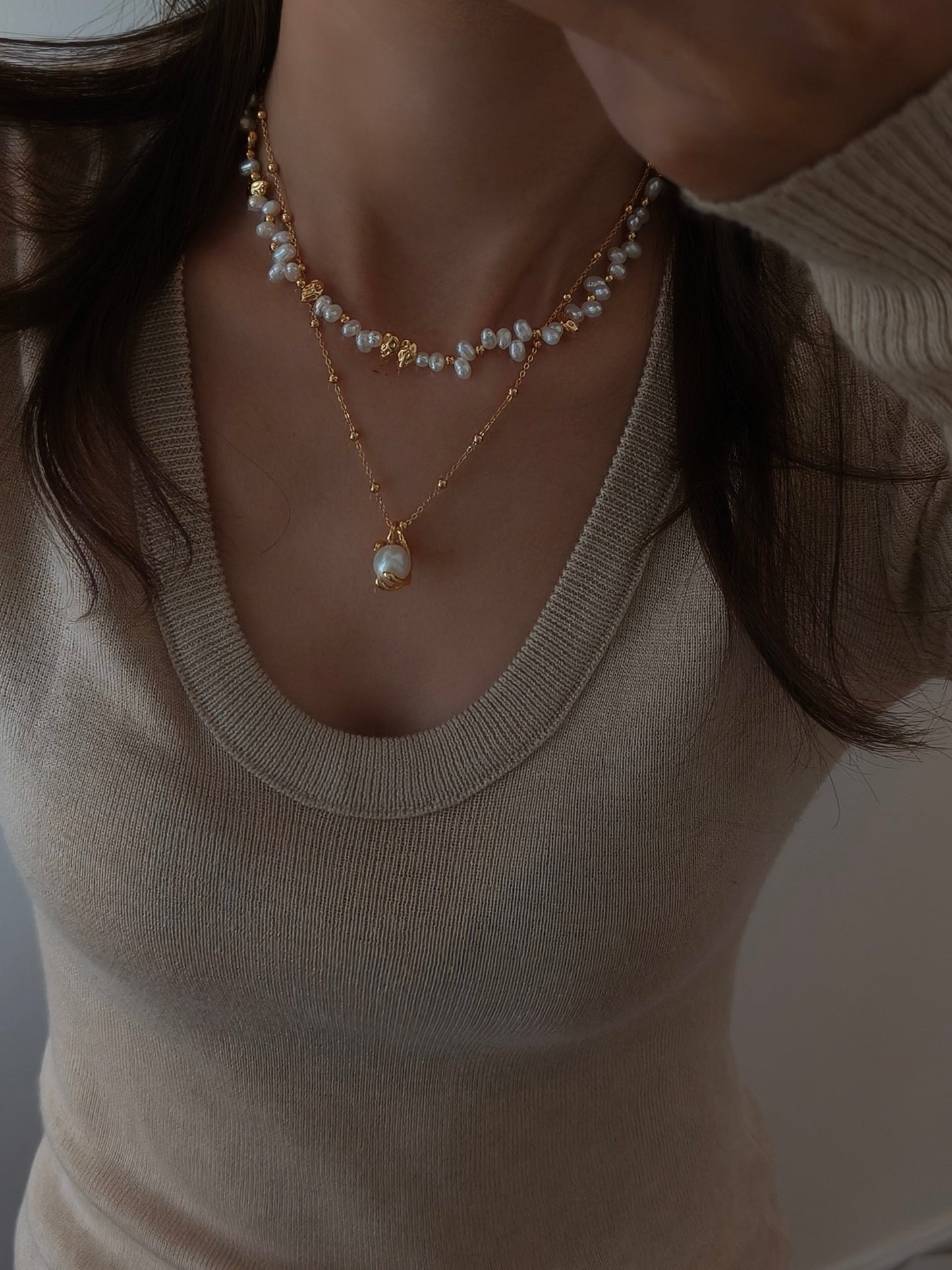 Golden Stepping Stones Necklace