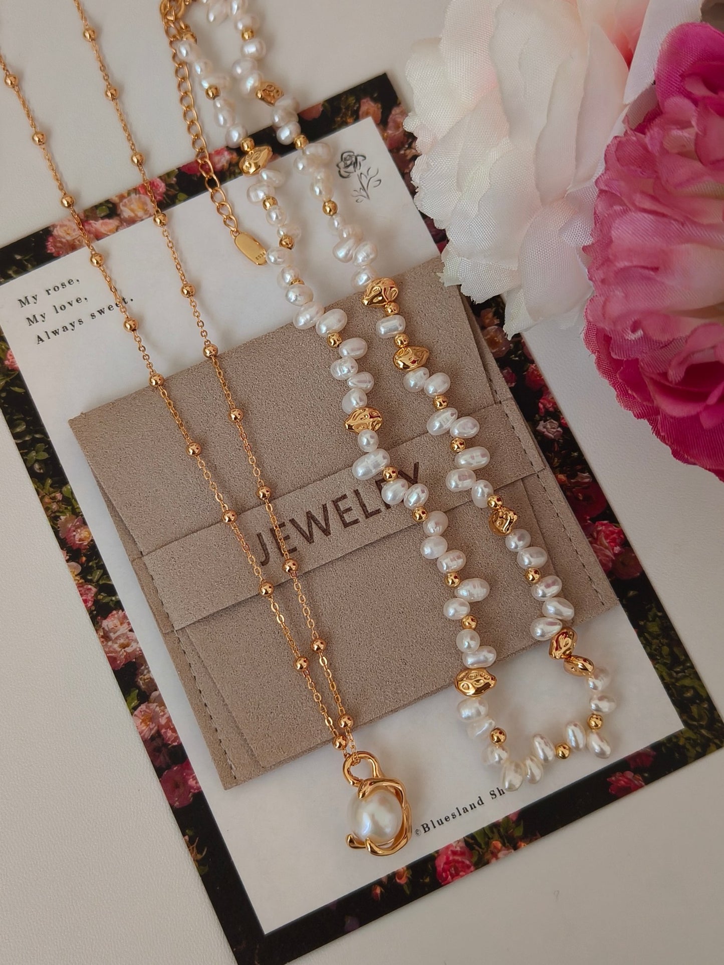Golden Stepping Stones Necklace