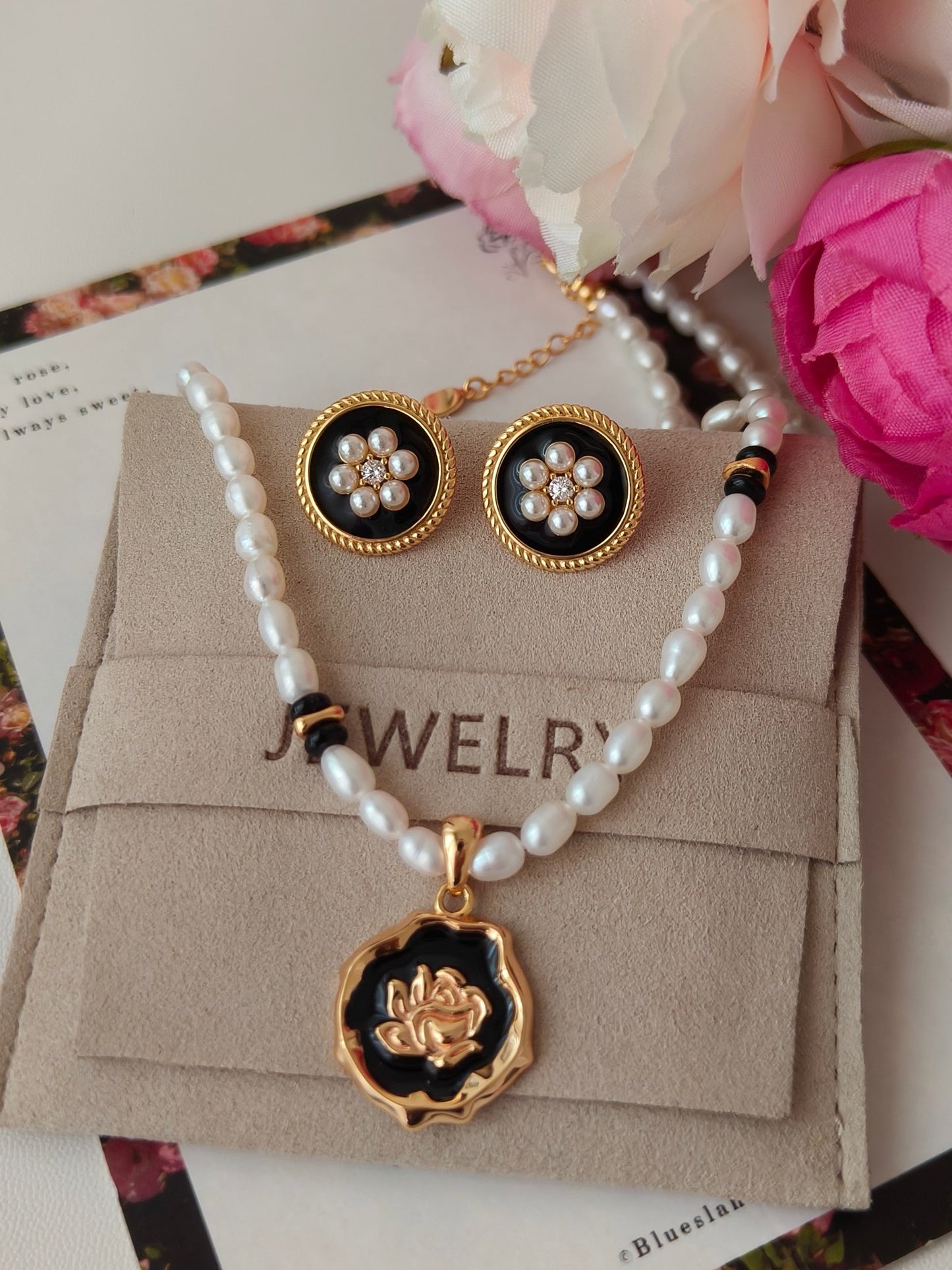 Flowery Round Glaze Dripping Earrings