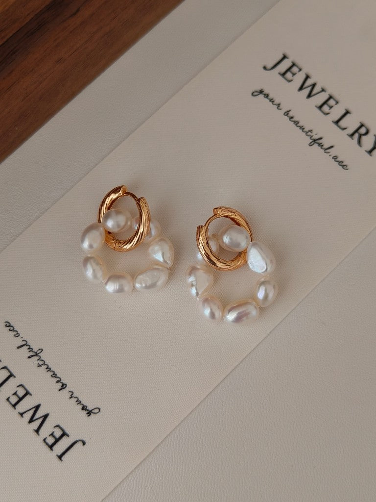 Infinity Pearl Earrings
