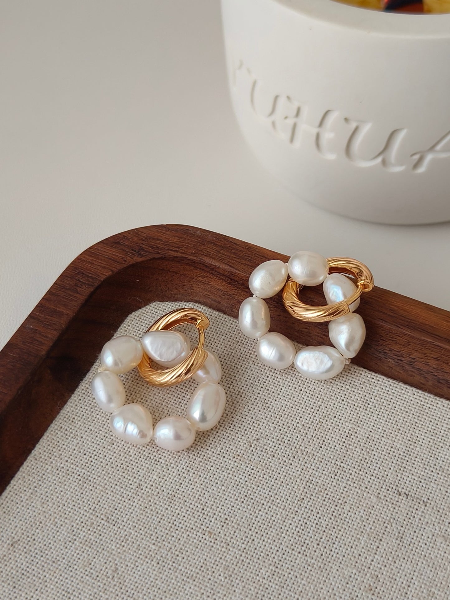 Infinity Pearl Earrings