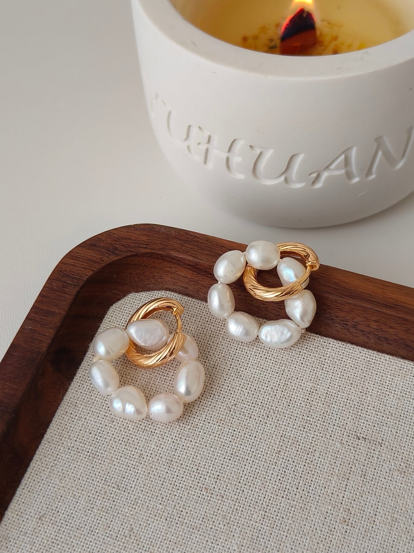 Infinity Pearl Earrings