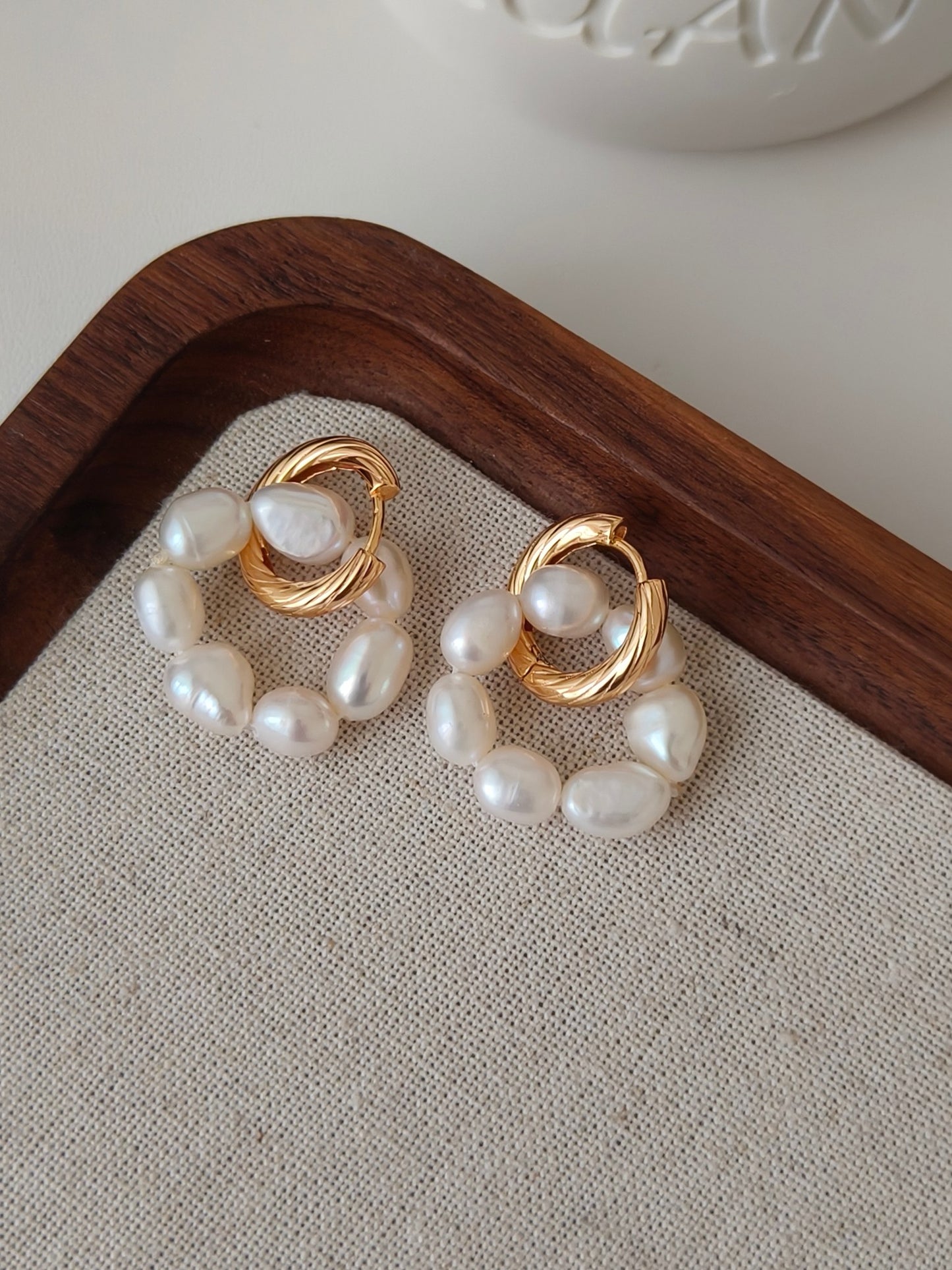 Infinity Pearl Earrings