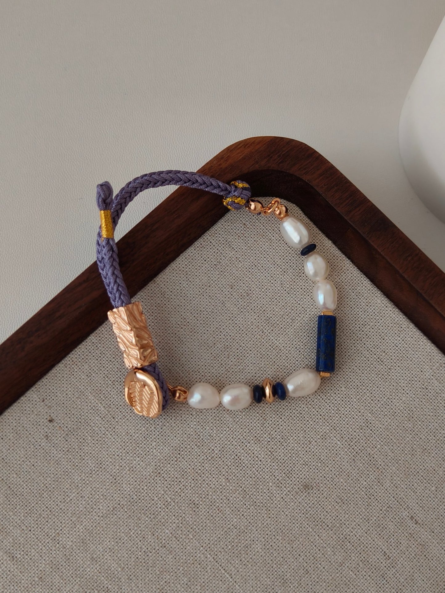 Blue Waven Pearl Bracelet