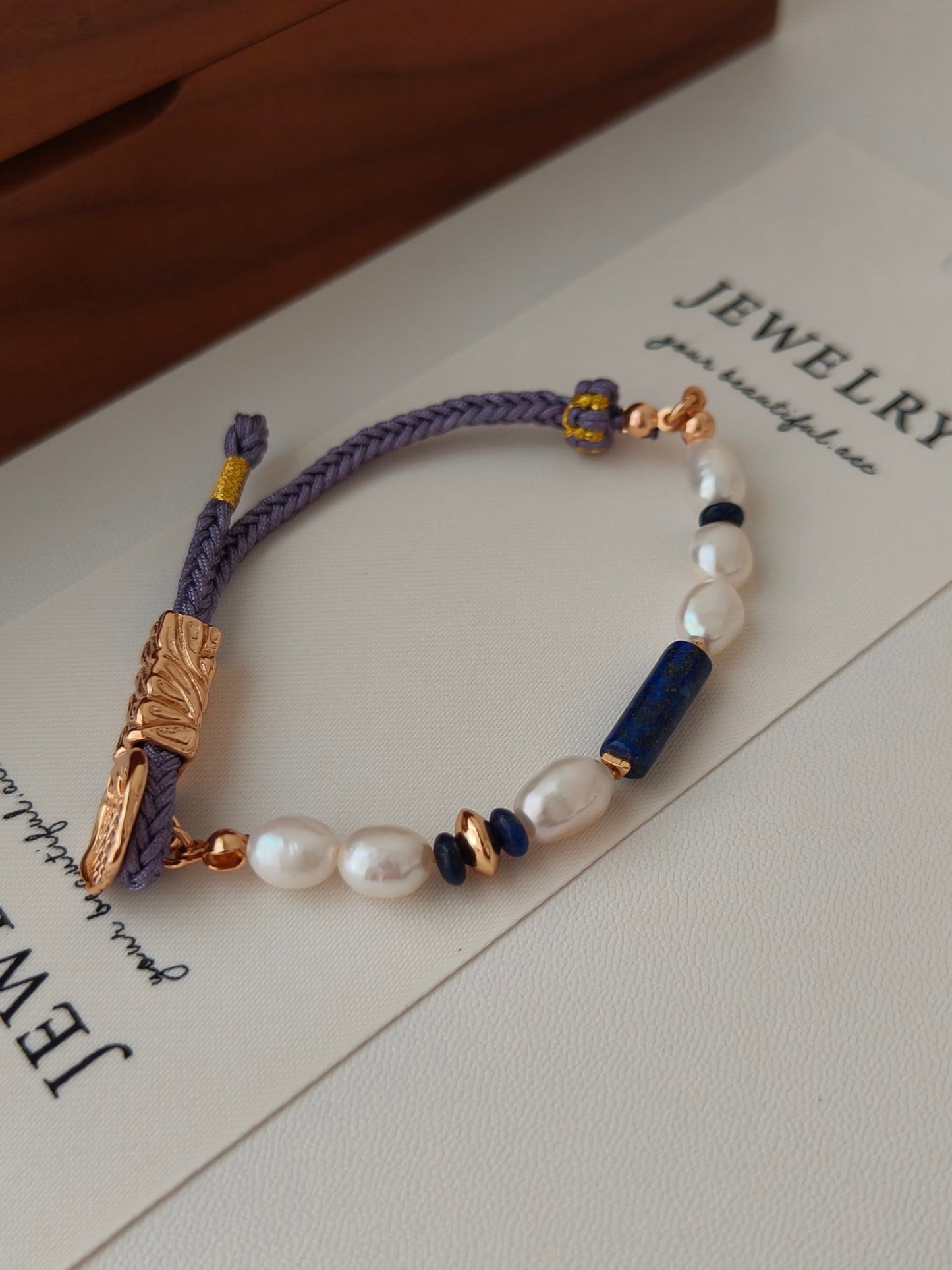 Blue Waven Pearl Bracelet