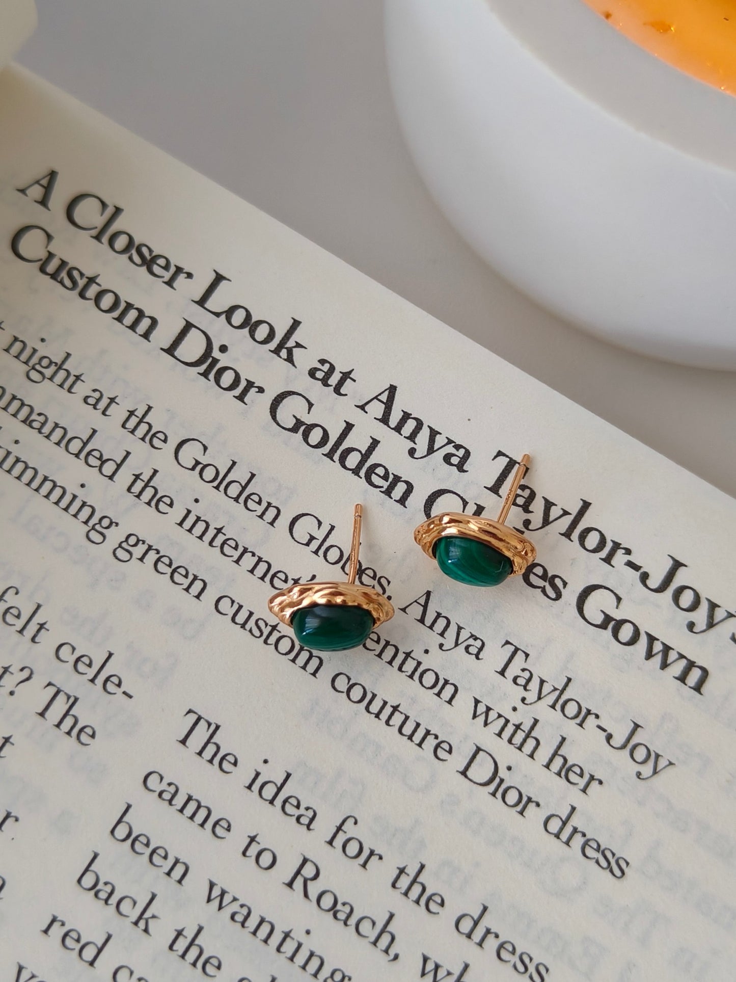Green Malachite Earrings