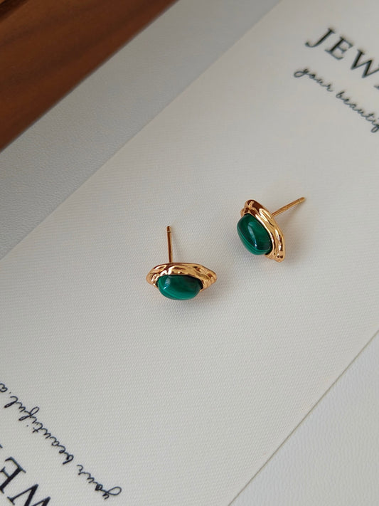 Green Malachite Earrings