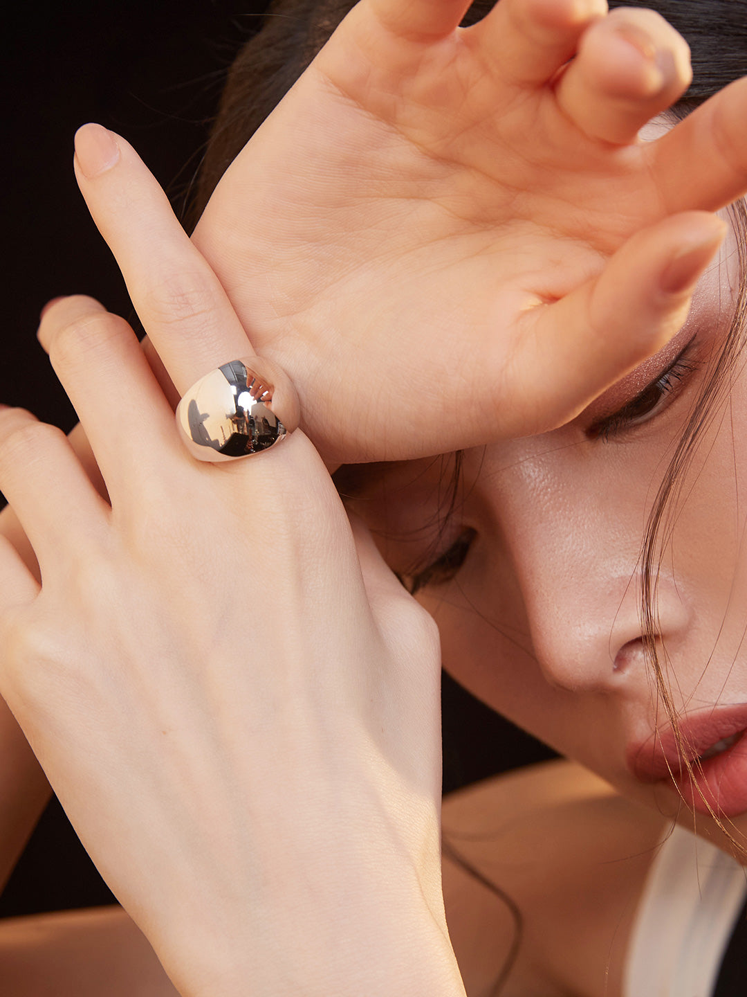 Simplism Arc Silver Ring