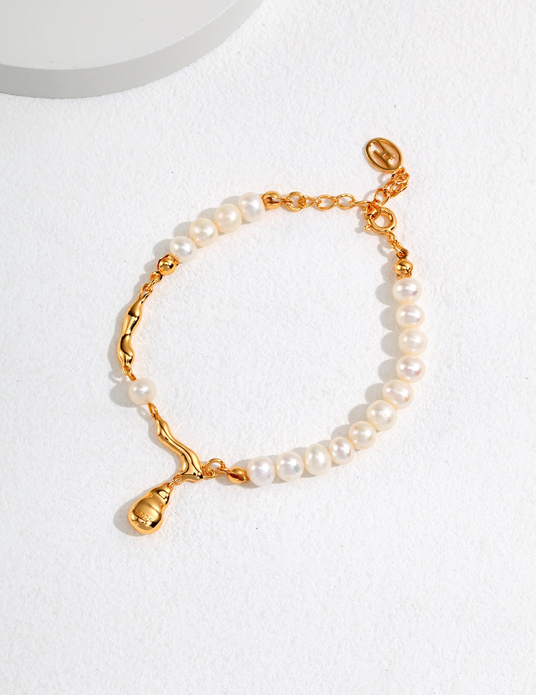 Fluidy Gold/Silver Pearls Bracelet