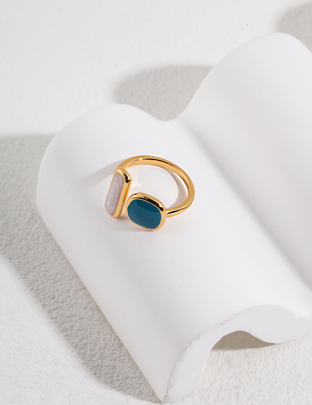 Azure Aura Duo Glazed Ring