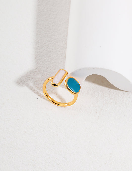 Azure Aura Duo Glazed Ring