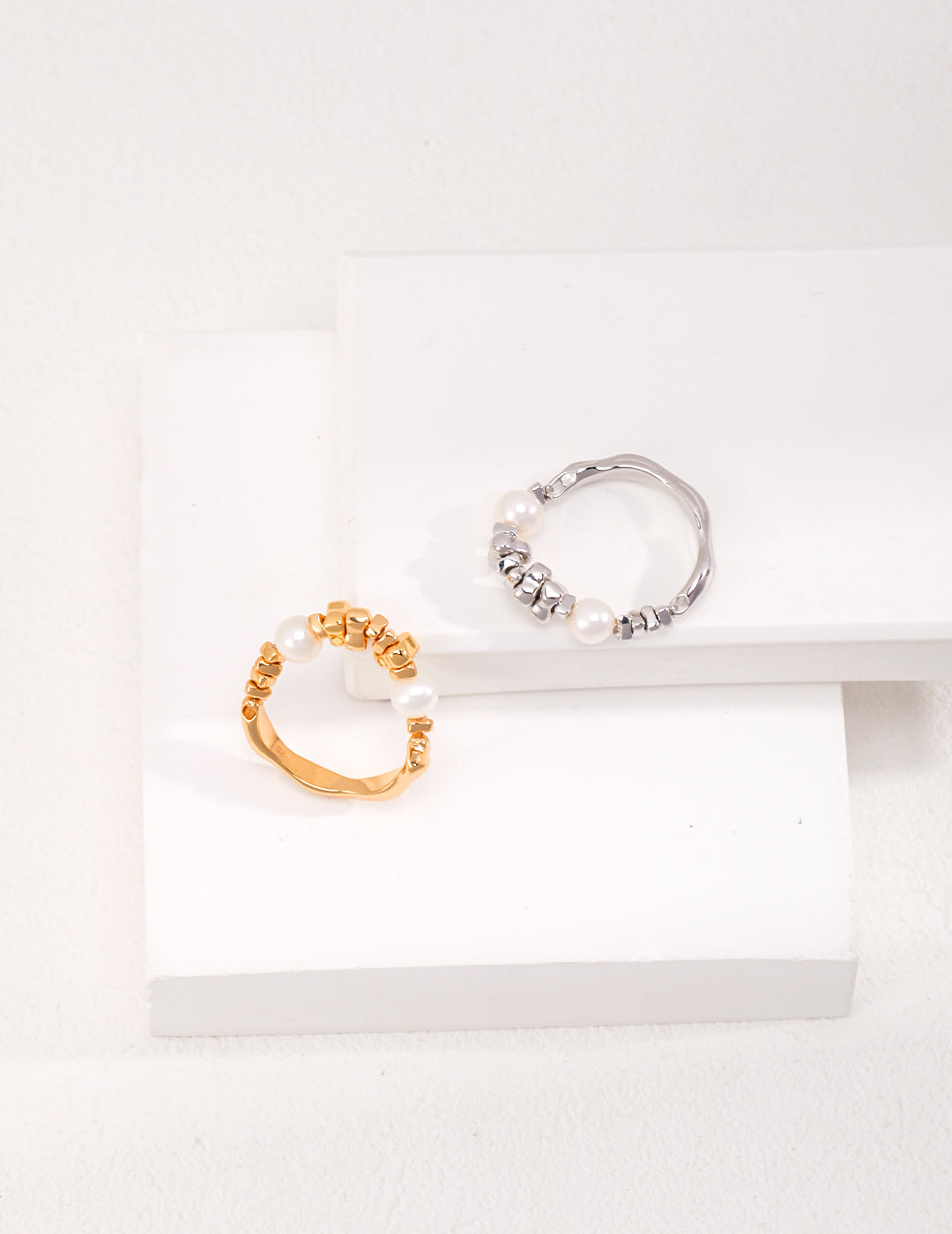 Serenity Beaded Pearl Ring