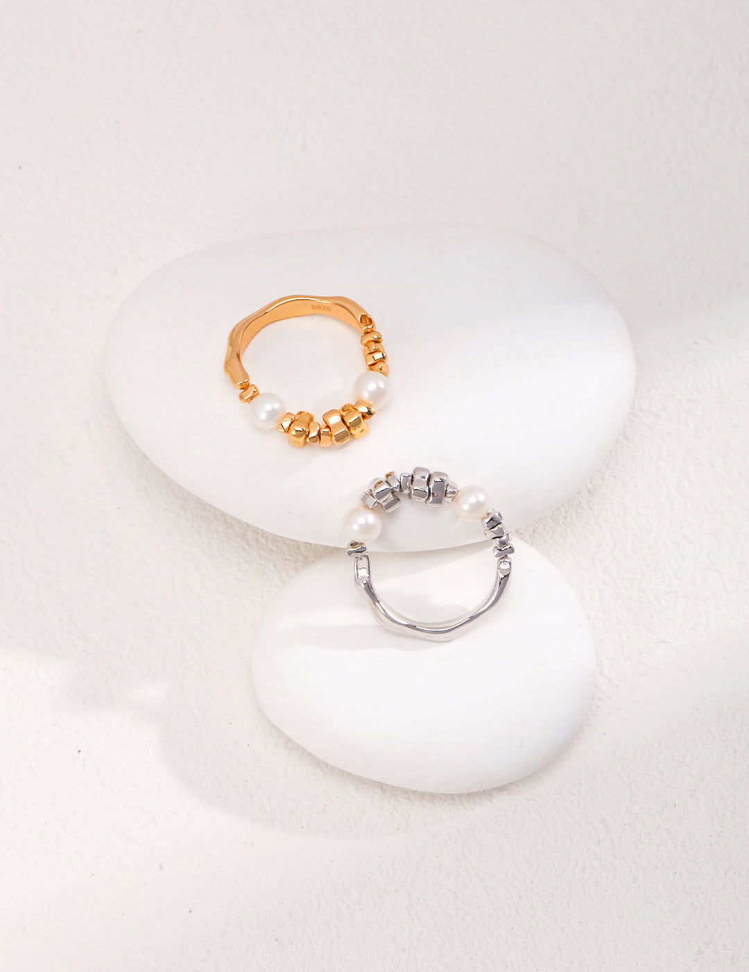 Serenity Beaded Pearl Ring