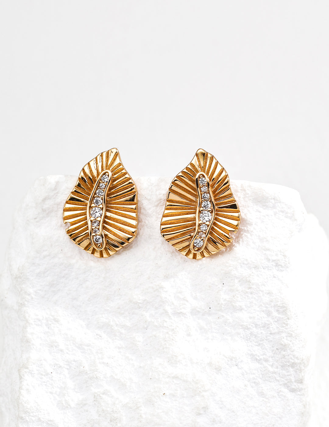Gleaming Leaf Earrings