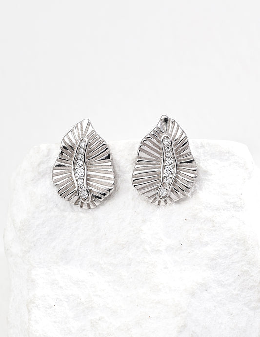 Gleaming Leaf Earrings