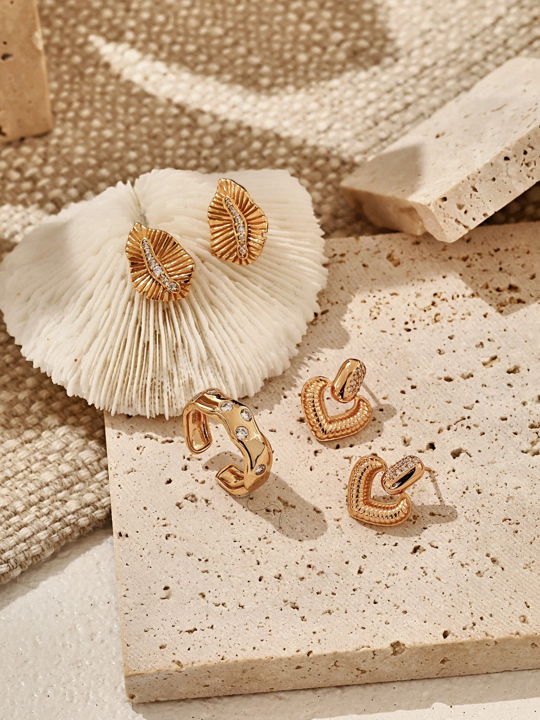 Gleaming Leaf Earrings