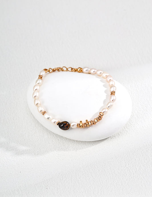 Golden Tiger Pearl Bracelet