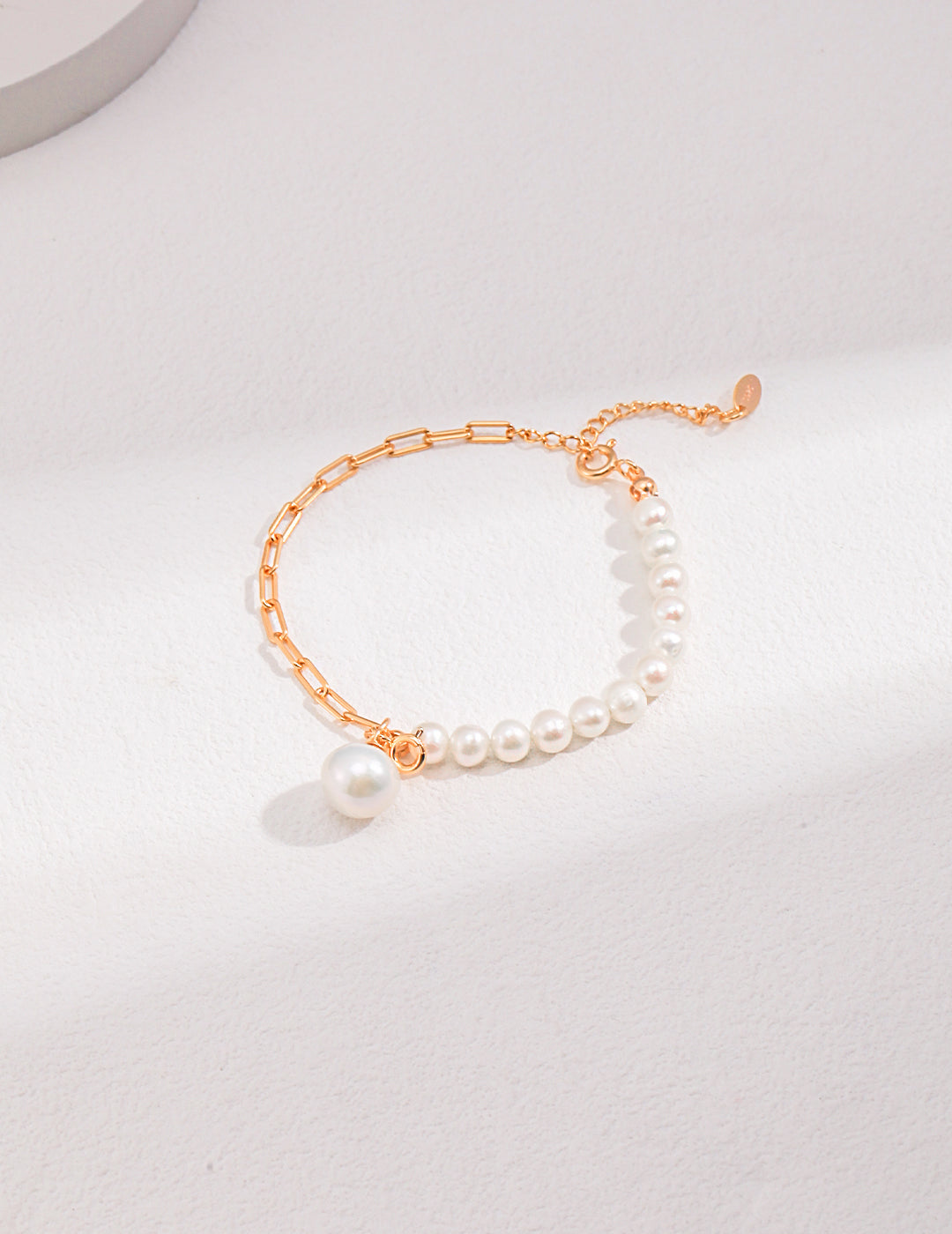 Linked Elegance Pearl Bracelet