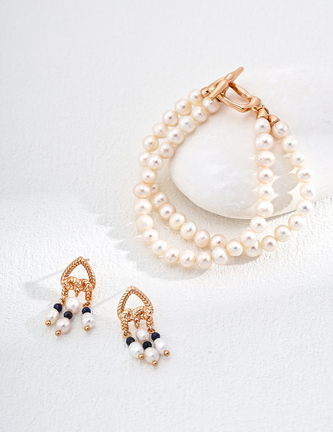Double Chain Pearl Bracelet