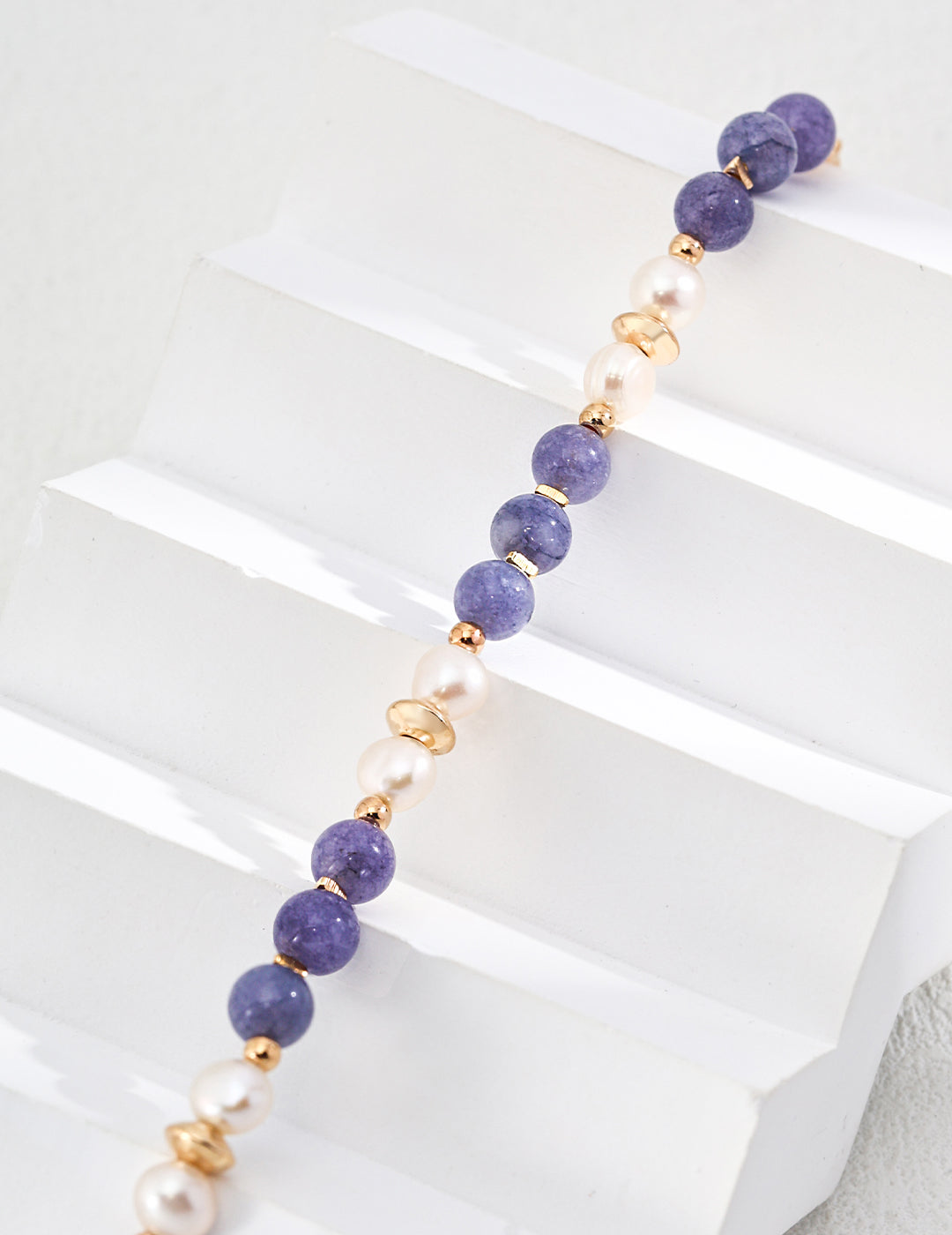 Violet Bliss Kunzite Pearl Bracelet