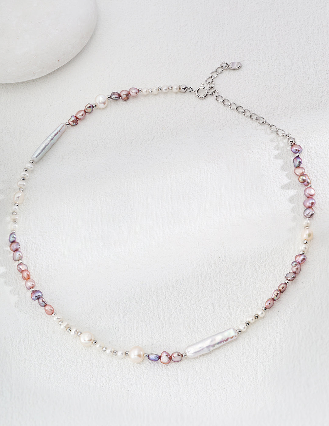 Natural Mauve Pearl Necklace
