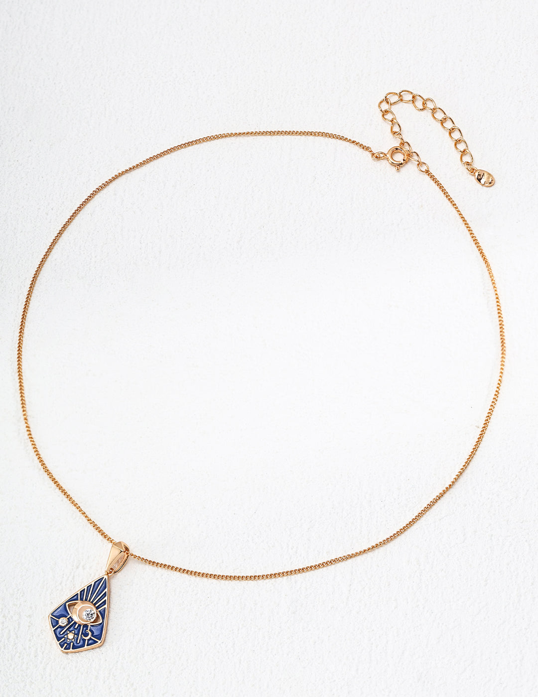 Vintage Blue Glazed Earring/Necklace/Zirconia