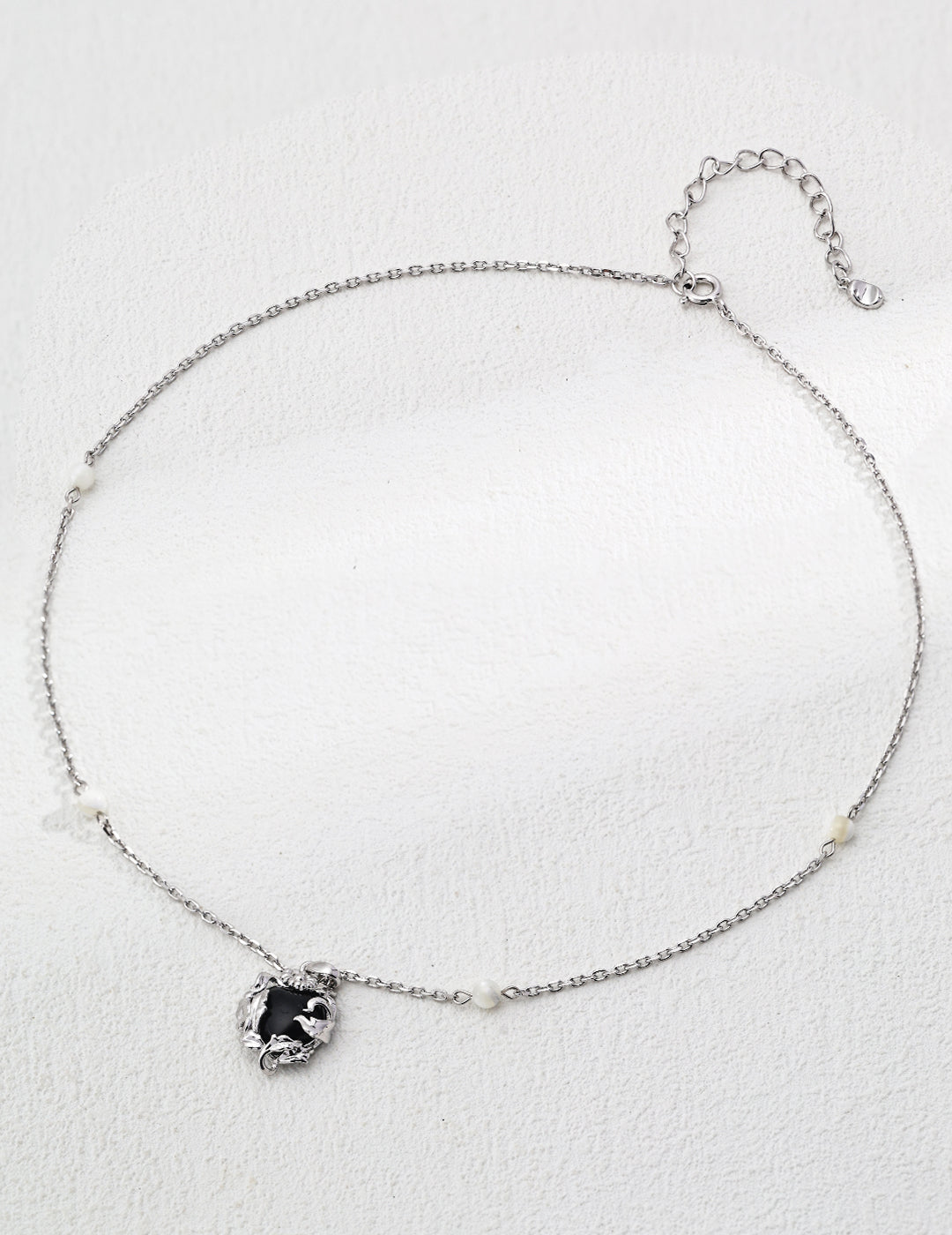 Black Agate Gold/Silver Flame Necklace