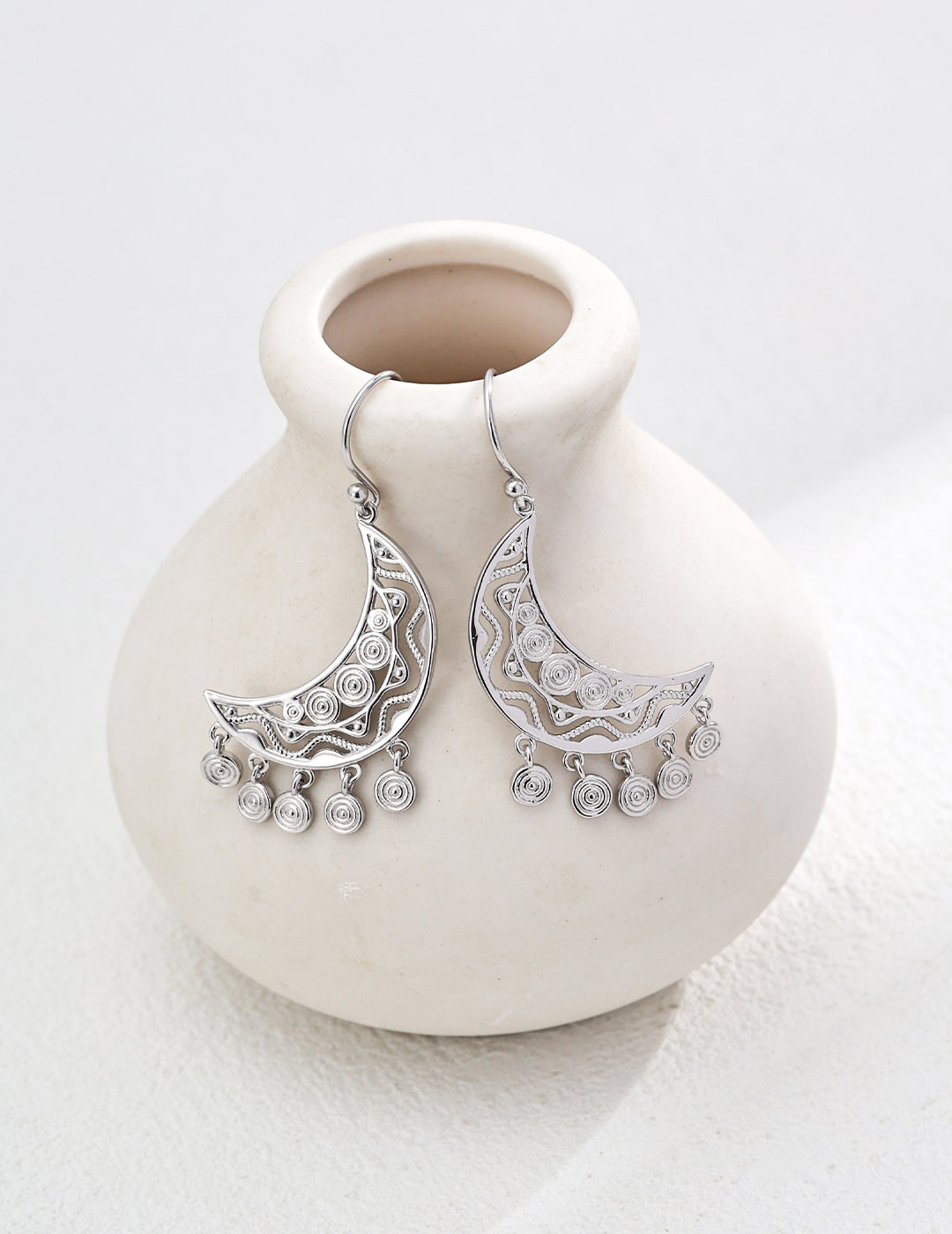 Vintage Style Half Moon Earrings