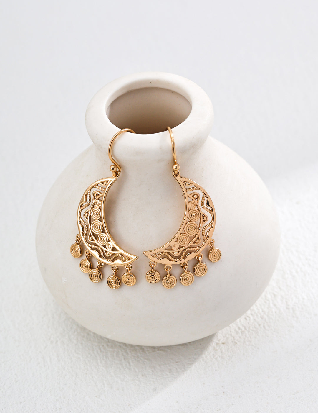 Vintage Style Half Moon Earrings