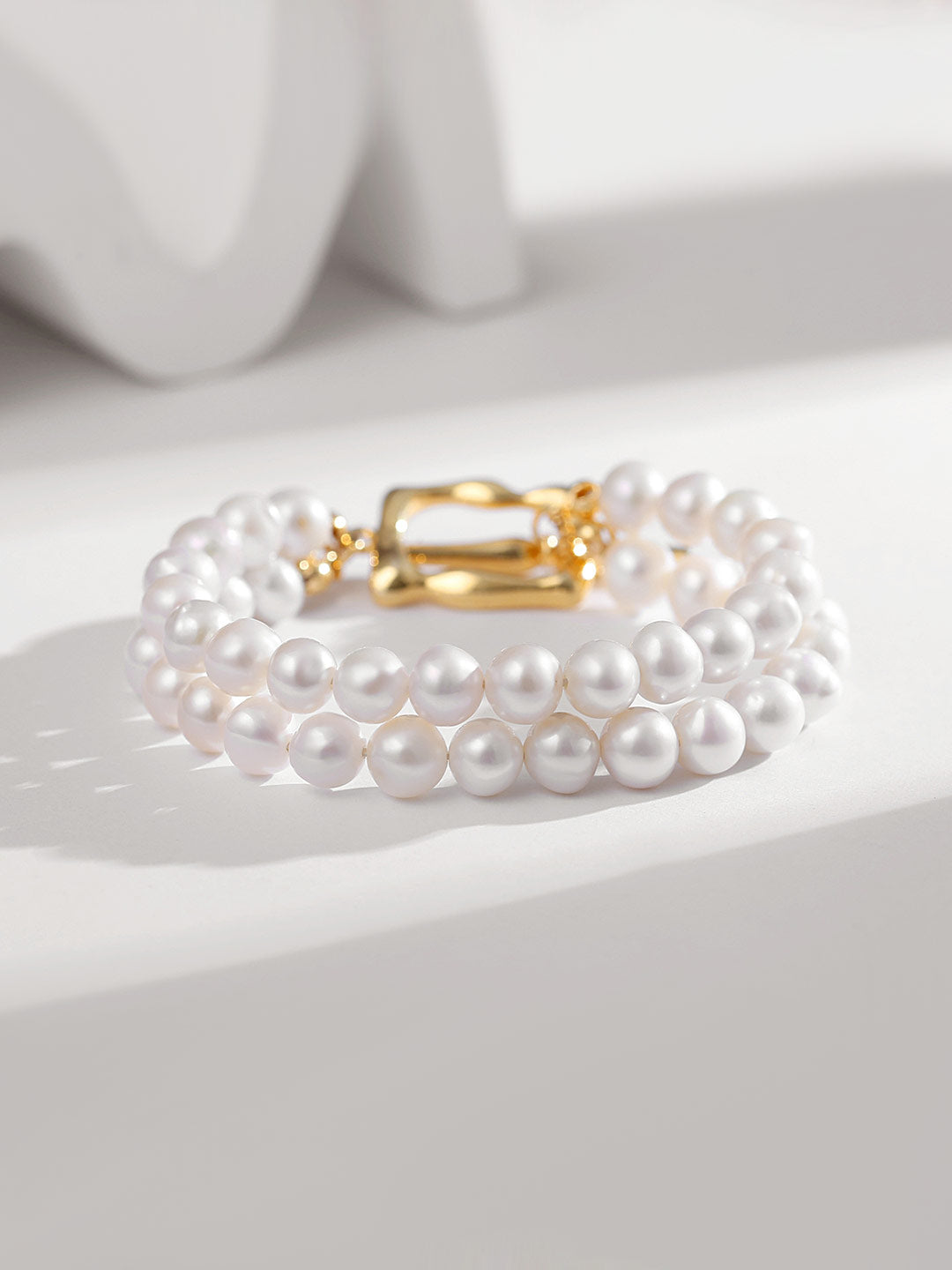 Double Chain Pearl Bracelet